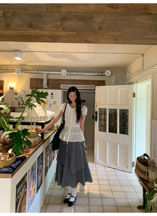 ruffled white shirt