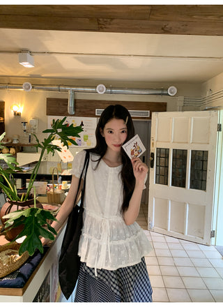 ruffled white shirt