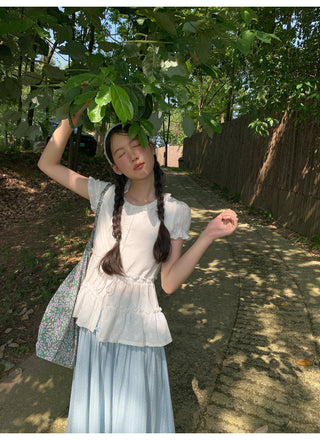 ruffled white shirt