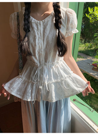 ruffled white shirt