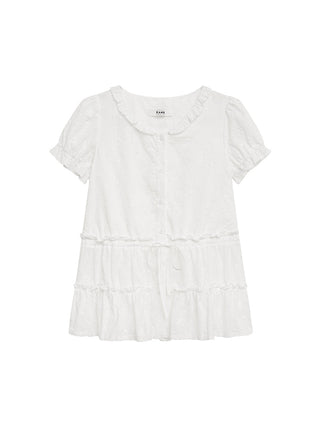 ruffled white shirt