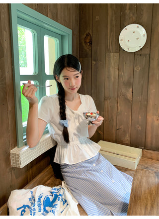 bow white shirt