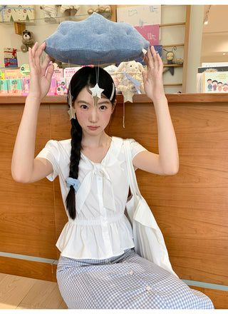 bow white shirt