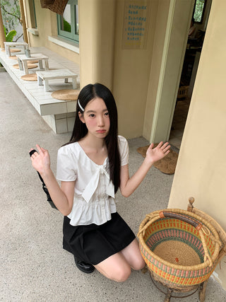 bow white shirt