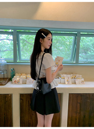 bow white shirt