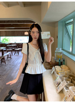 bow white shirt