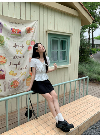 bow white shirt