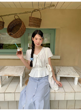 bow white shirt