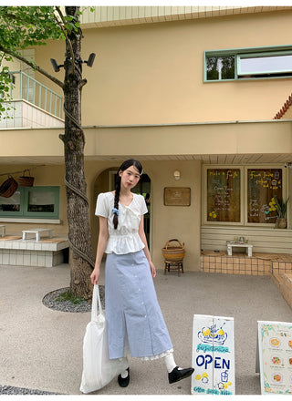 bow white shirt