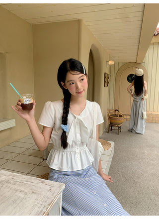 bow white shirt