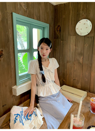 bow white shirt