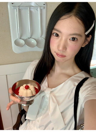 bow white shirt