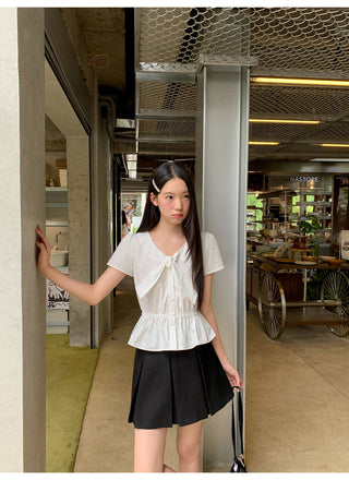 bow white shirt
