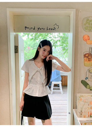 bow white shirt