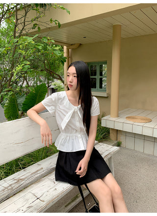 bow white shirt