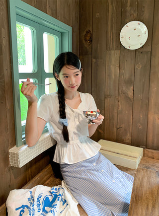 bow white shirt
