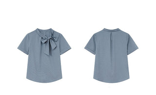 lace bow shirt