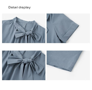 lace bow shirt