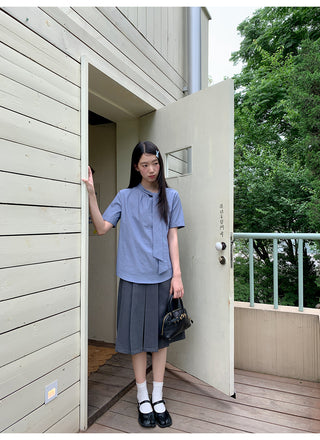 lace bow shirt