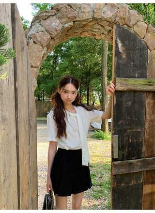 lace bow shirt