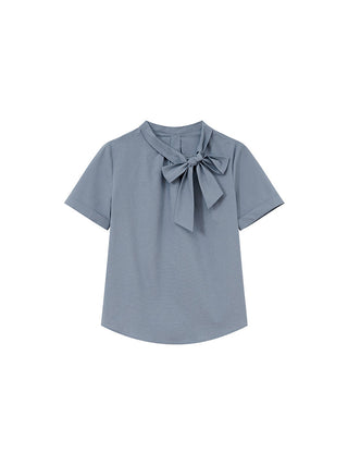lace bow shirt