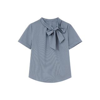 lace bow shirt