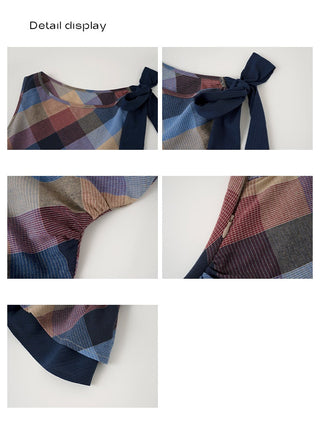 plaid halter vest