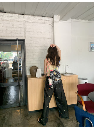 puppy print pants