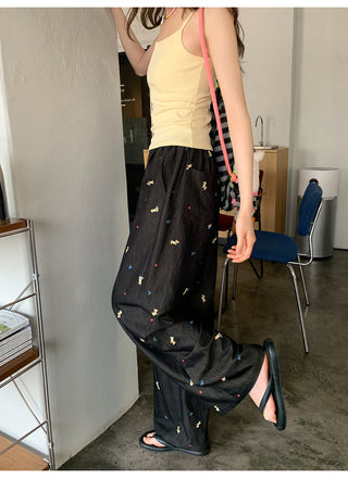 puppy print pants