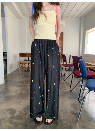 puppy print pants