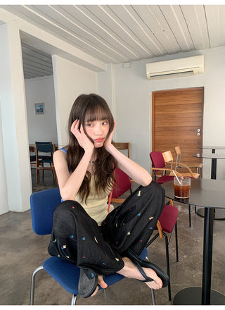 puppy print pants