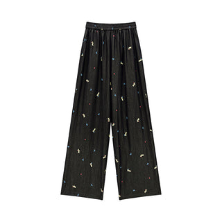 puppy print pants