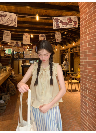 sleeveless casual shirt