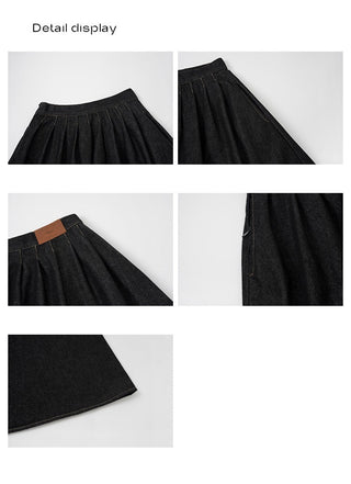 black denim skirt