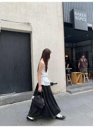 black denim skirt