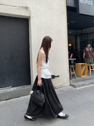 black denim skirt