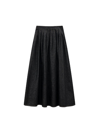 black denim skirt