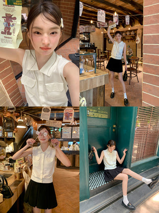 pocket sleeveless top