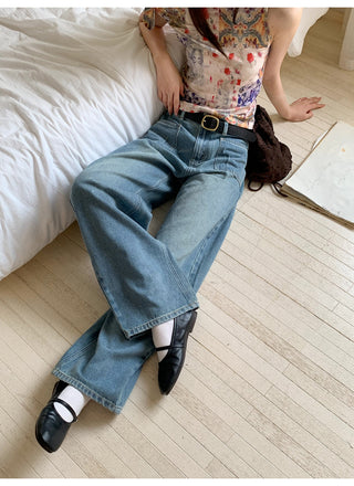 worn vest jeans