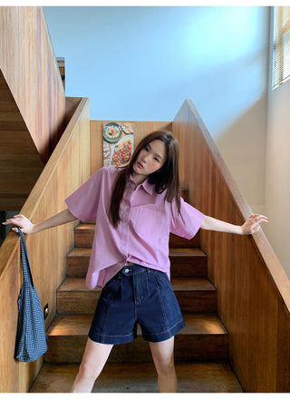 dark denim shorts 01