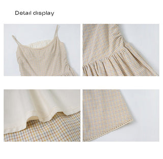 stitching plaid dress