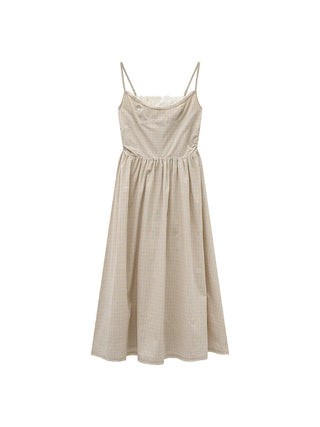 stitching plaid dress