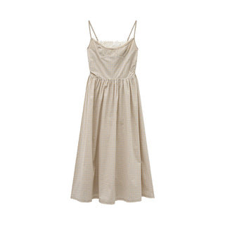 stitching plaid dress