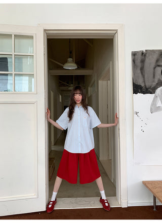elastic waist shorts