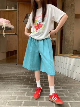 elastic waist shorts