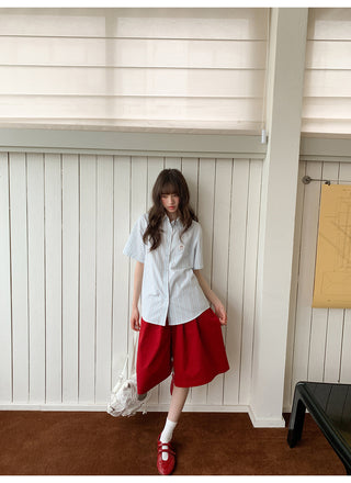elastic waist shorts