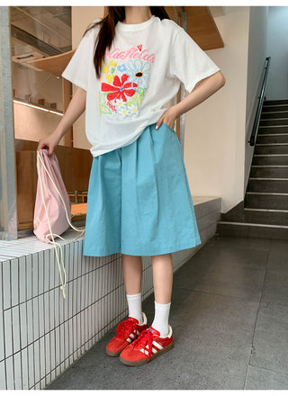 elastic waist shorts
