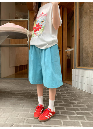 elastic waist shorts