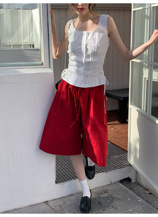 elastic waist shorts