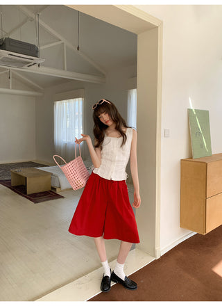 elastic waist shorts